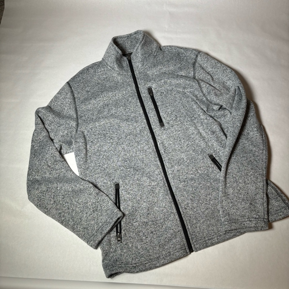 Sonoma Gray Full-Zip Sweater